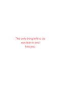 END OF WORDS - Study in Tenderness No. 06